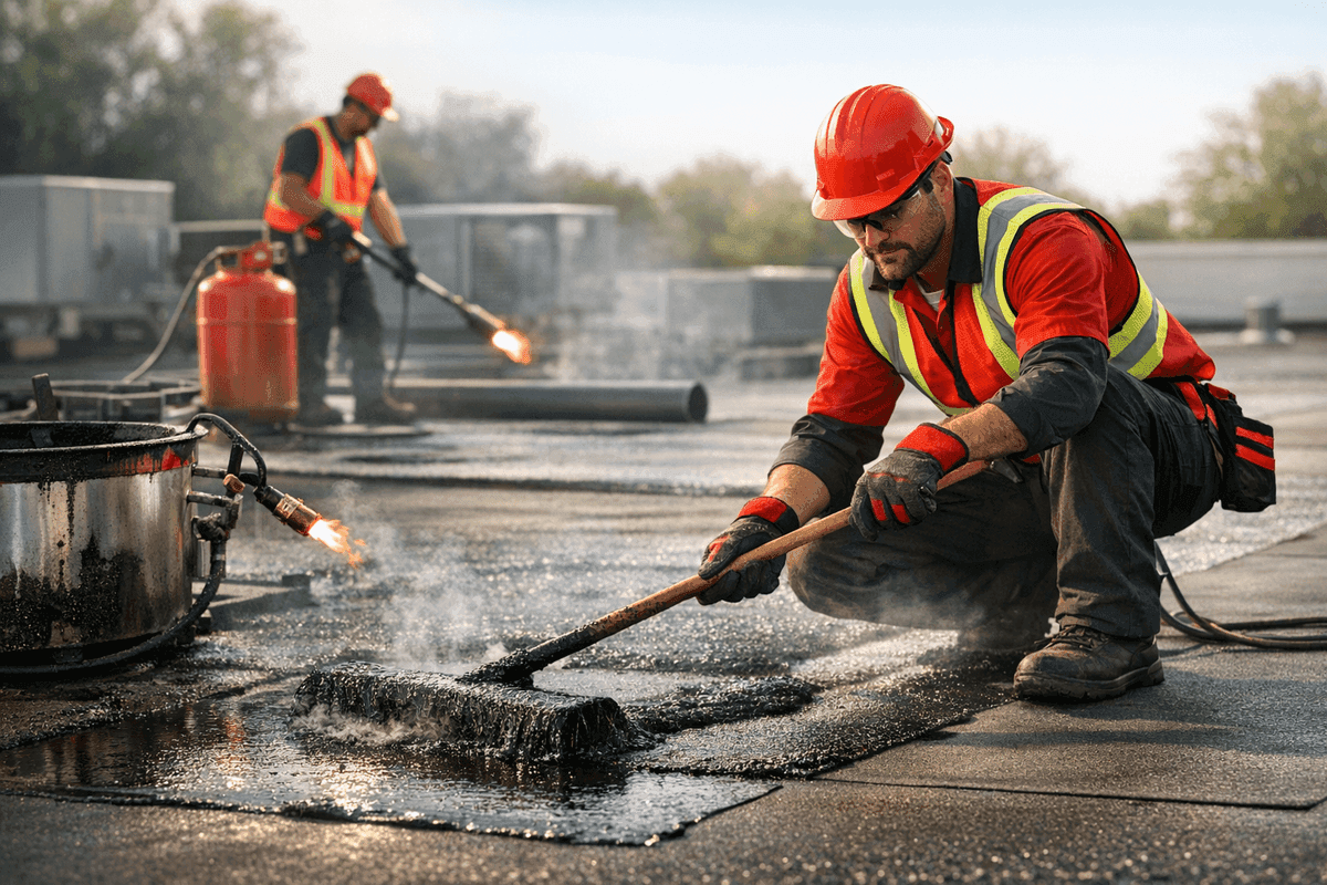 Built-Up Roofing (BUR) service by Ripon Area Roofing