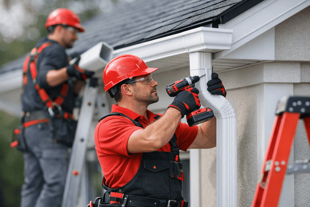 Downspout Installation service by Ripon Area Roofing