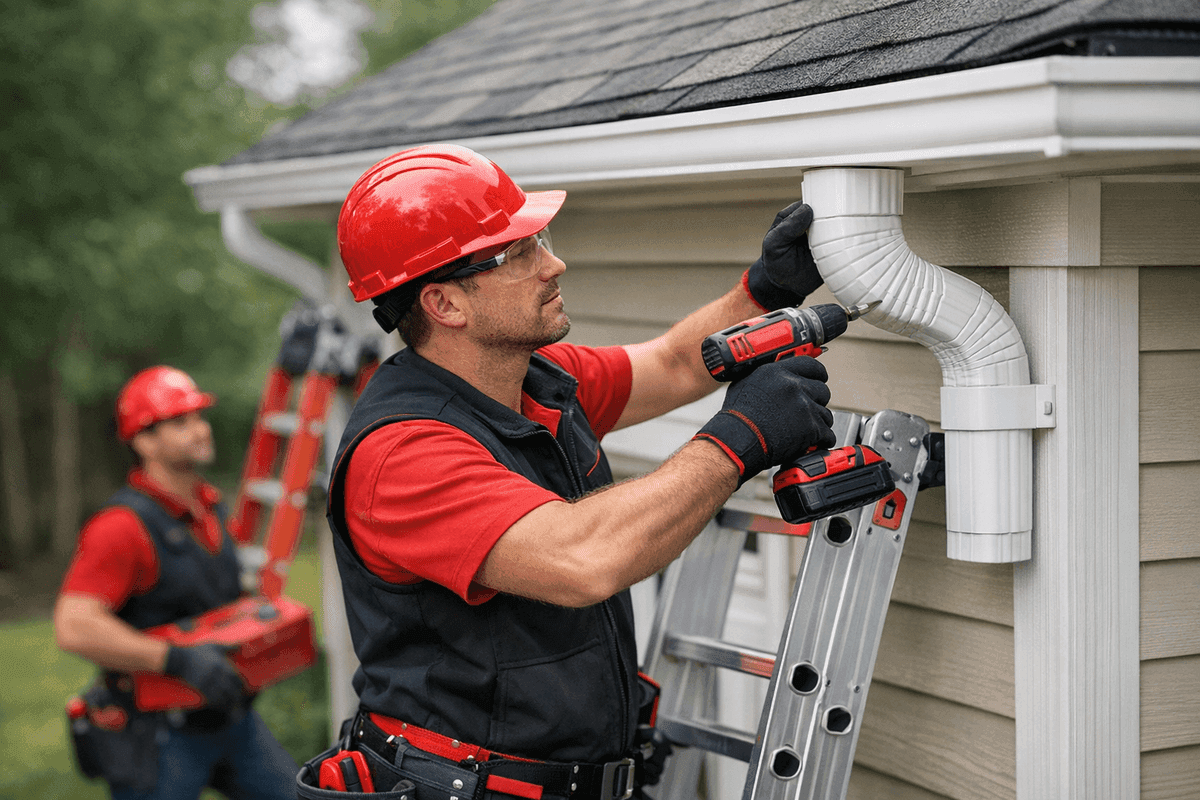 Downspout Repair service by Ripon Area Roofing